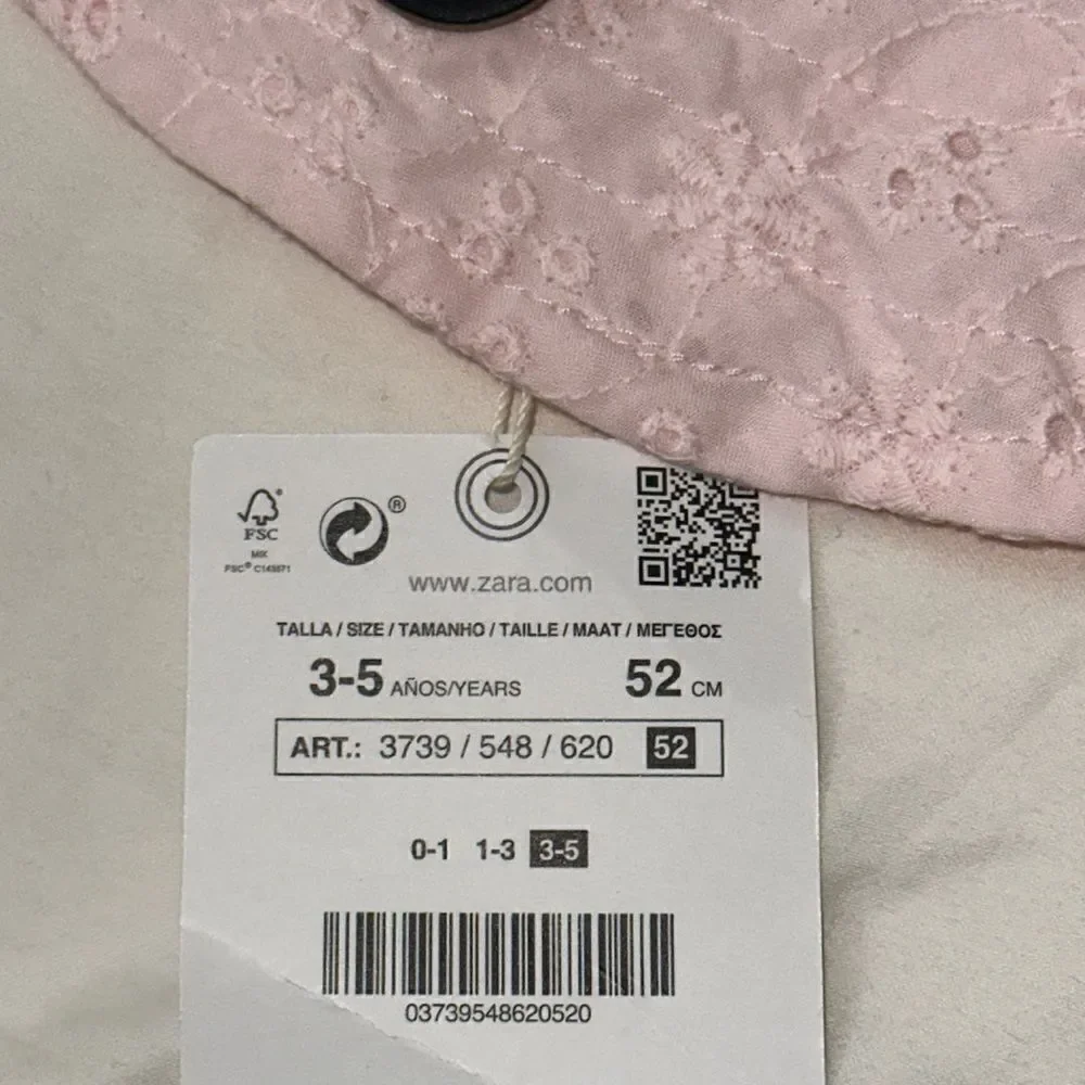 ZARA Kids | Pink | SWISS EMBROIDERED HAT